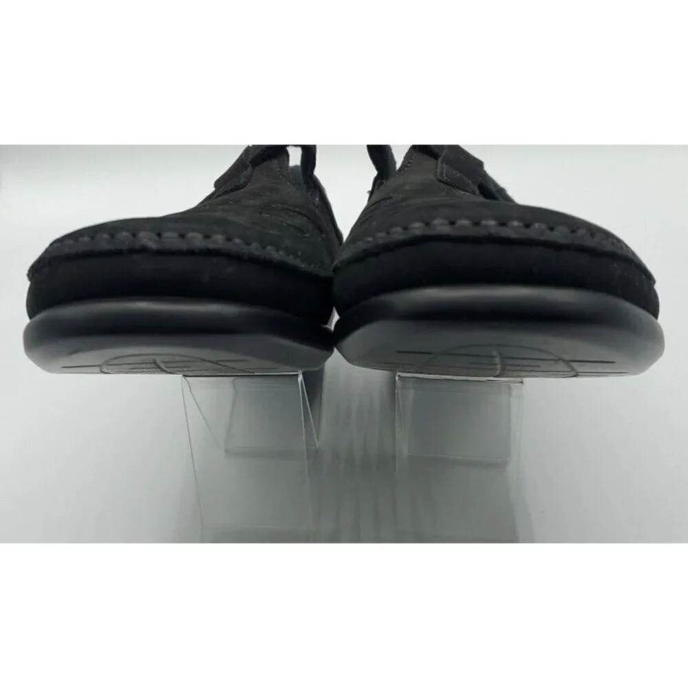 SAS Roamer Sz 8.5 NuBuck Leather Women's Comfort Walking Slip On Shoes Charcoal